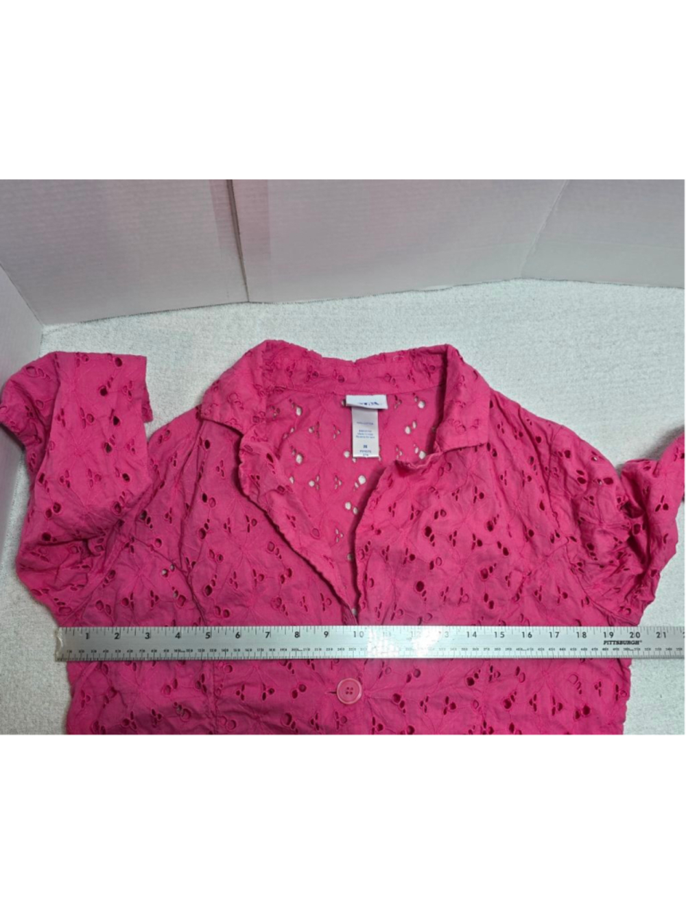 Women's BFA Classics Pink Eyelet Blazer M - Picture 9 of 9